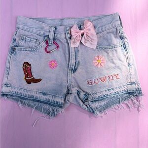 Girls pinkish-blue Jean shorts